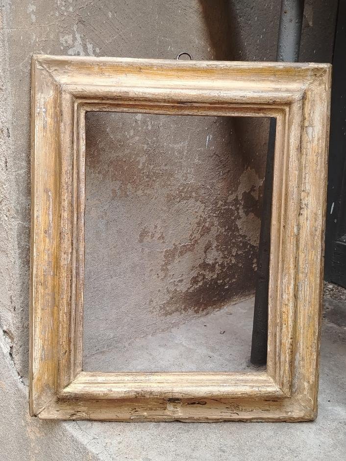 Antique Lacquered Wooden Frame From The 18th Century