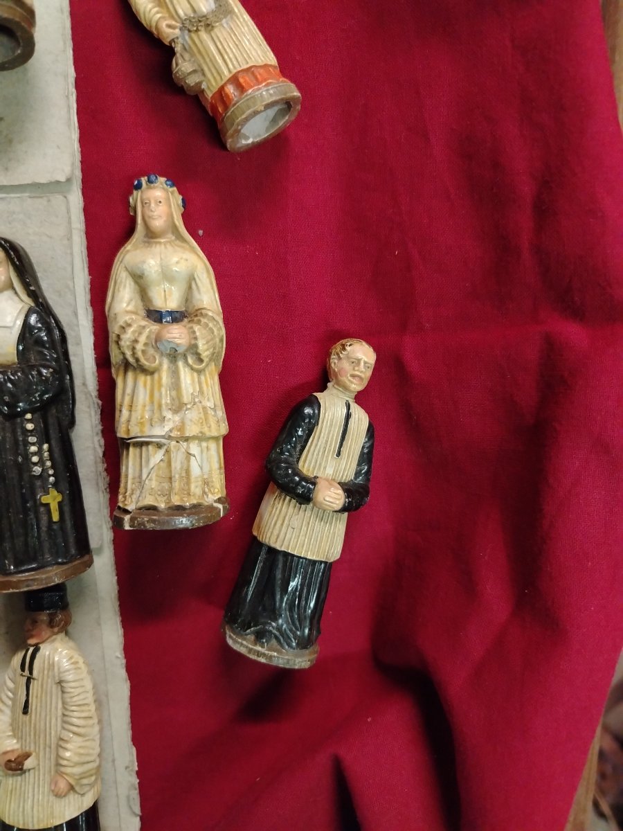 Rare ensemble de statuettes religieuses de dévotion.XX siecle-photo-7