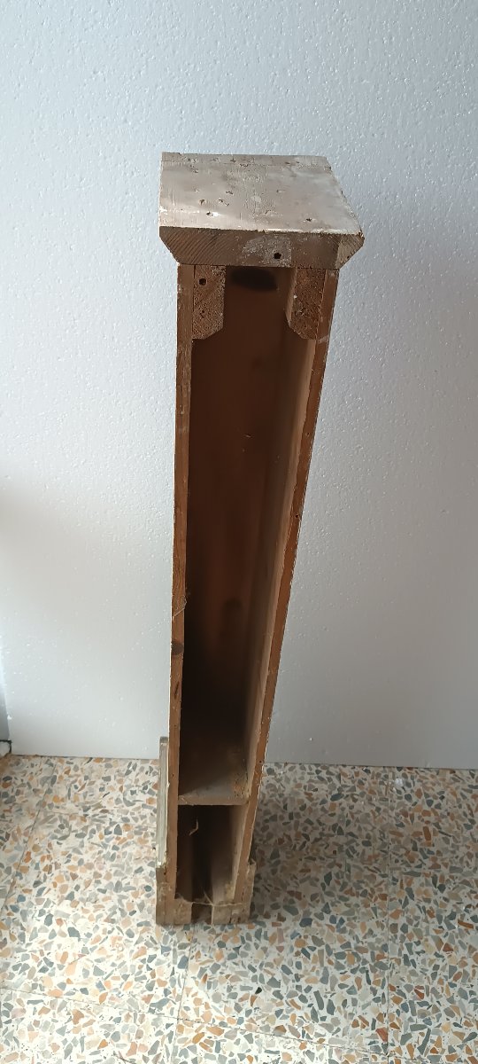 colonne en bois laqué fin XIXe siècle-photo-1