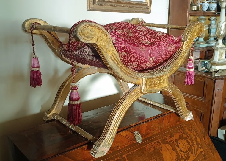 Empire-style Gilded Wooden Stool