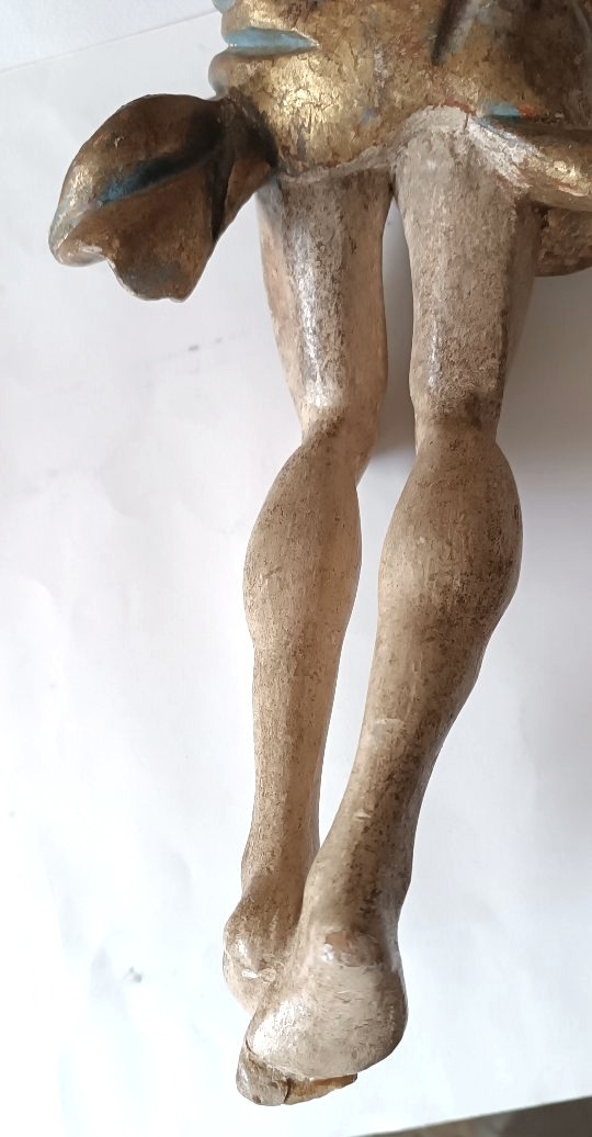 Antique Polychrome Wooden Figure Of Christ H.56 Cm-photo-7