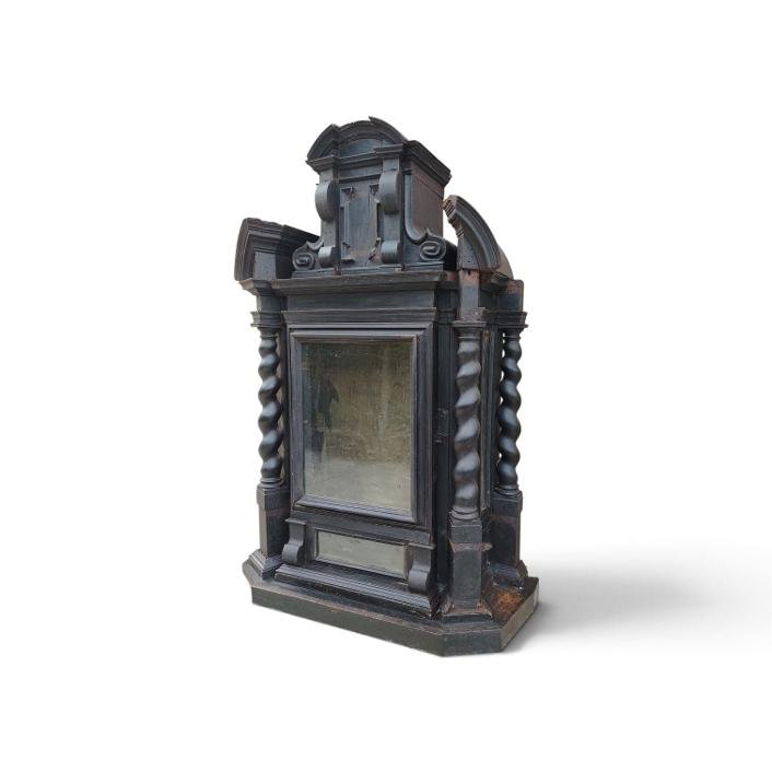 Antique Ebonized Wooden Display Case From The 17th Century H.87 Cm