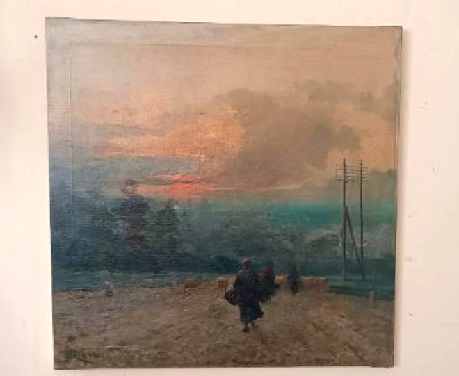Oil Painting On Canvas Depicting A View Of Florence By Aurelio Catti (1895–1966)