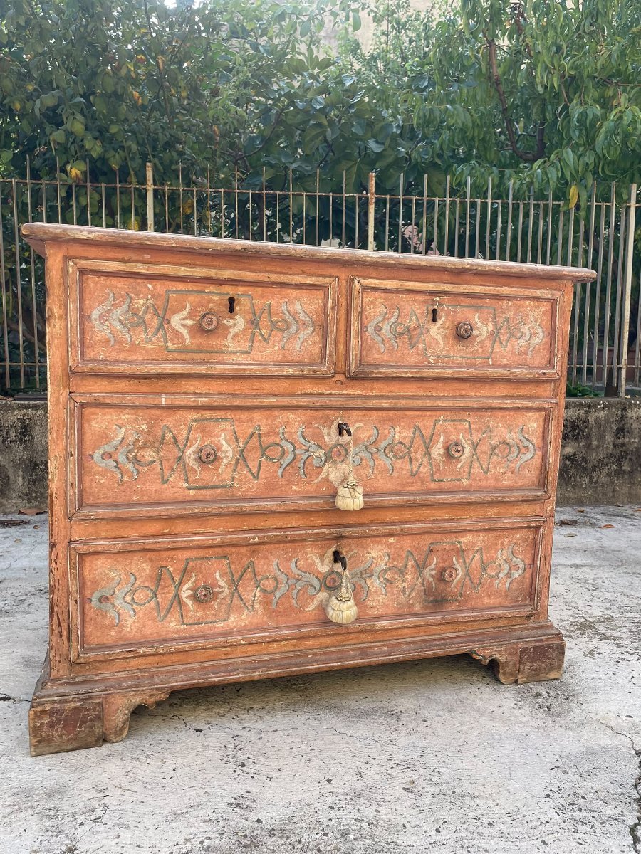 Ancienne commode en bois, Toscana XVII siecle-photo-8