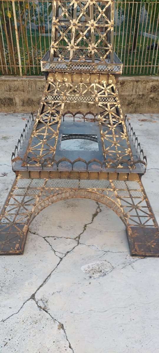 Incroyable modèle de la tour Eiffel en fer, 340 cm, démontable en 3 parties-photo-4