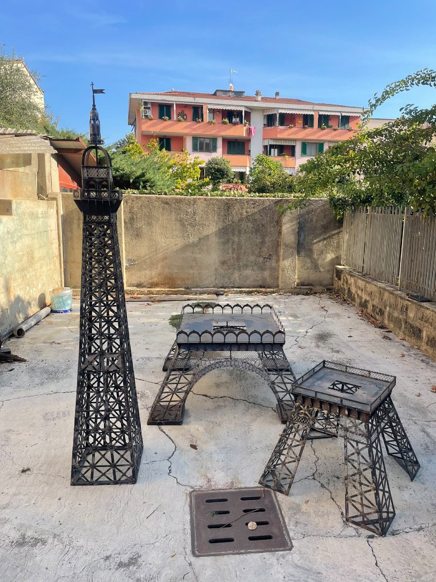 Incroyable modèle de la tour Eiffel en fer, 340 cm, démontable en 3 parties-photo-2