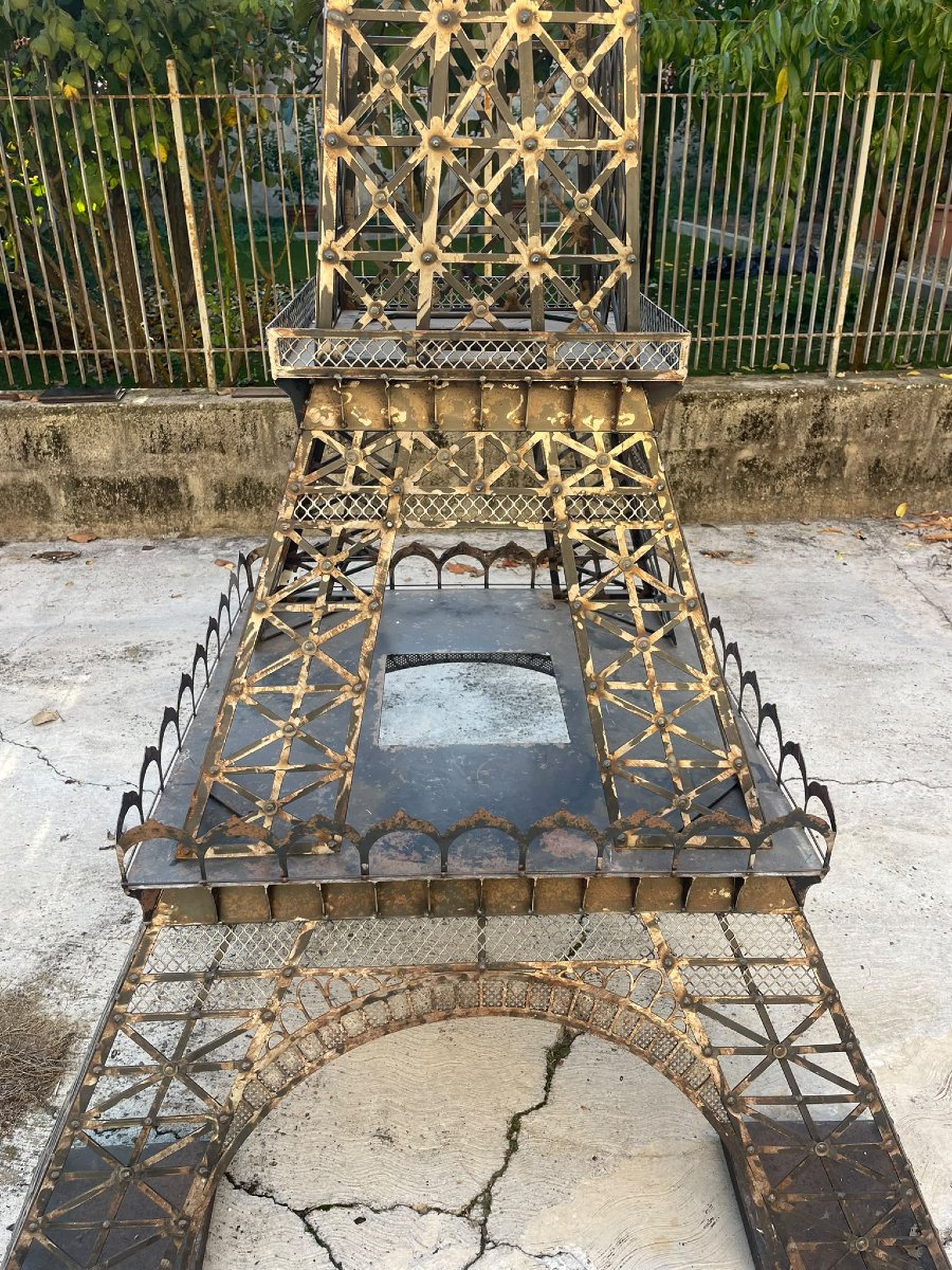 Incroyable modèle de la tour Eiffel en fer, 340 cm, démontable en 3 parties-photo-7