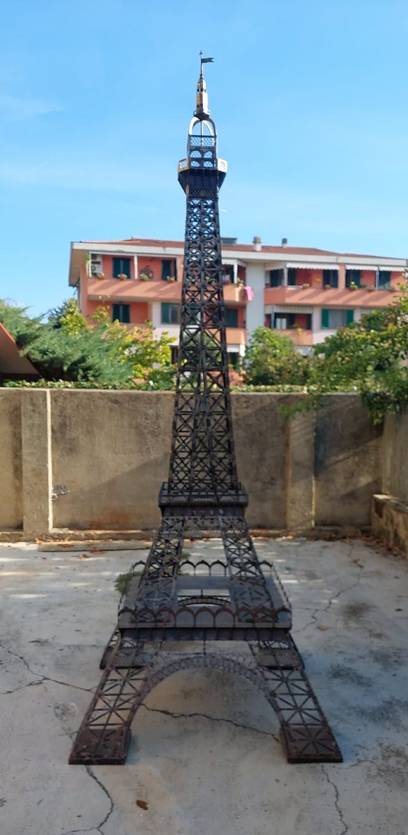 Incroyable modèle de la tour Eiffel en fer, 340 cm, démontable en 3 parties-photo-8
