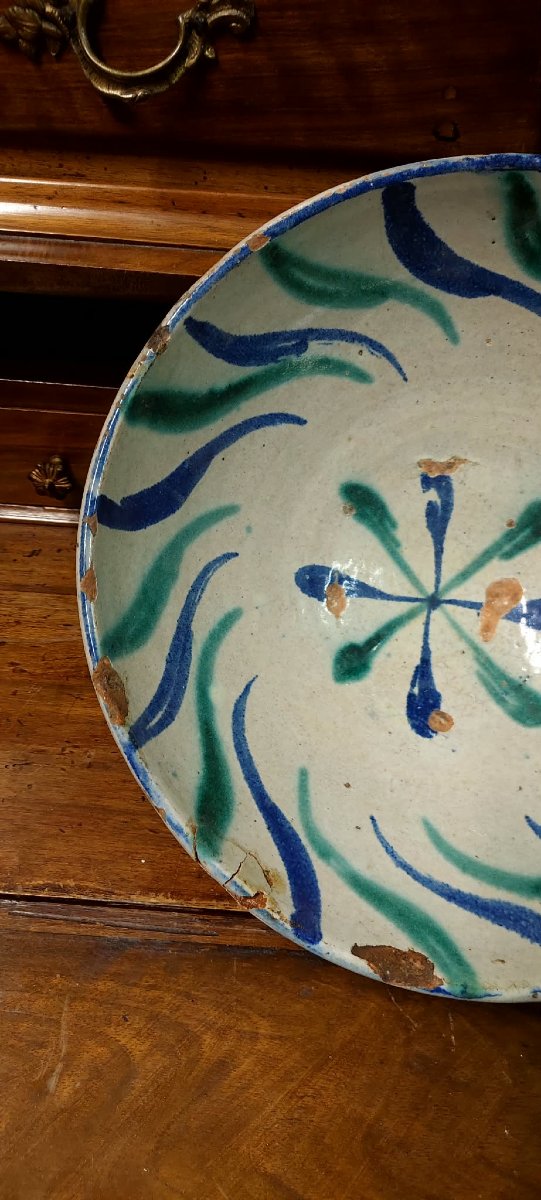 Large Ceramic Bowl By Fajaluza, 19th Century-photo-5