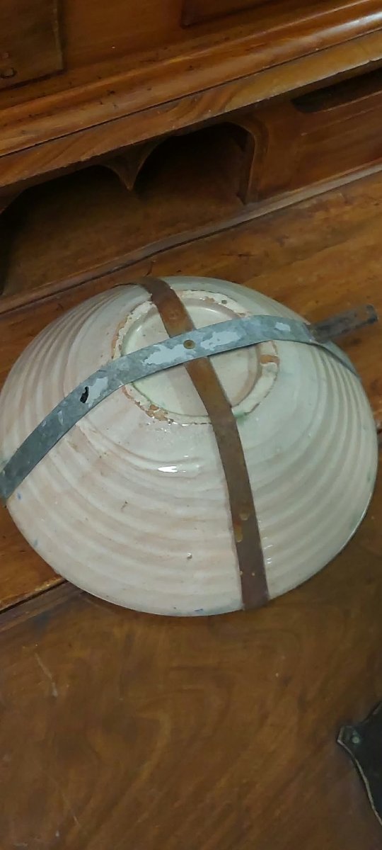 Ancien *lebrillo* en céramique de Fajalauza (Grenade) – XIXe siècle-photo-4