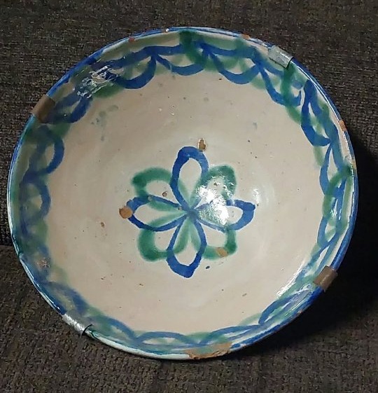 Ancien *lebrillo* en céramique de Fajalauza (Grenade) – XIXe siècle
