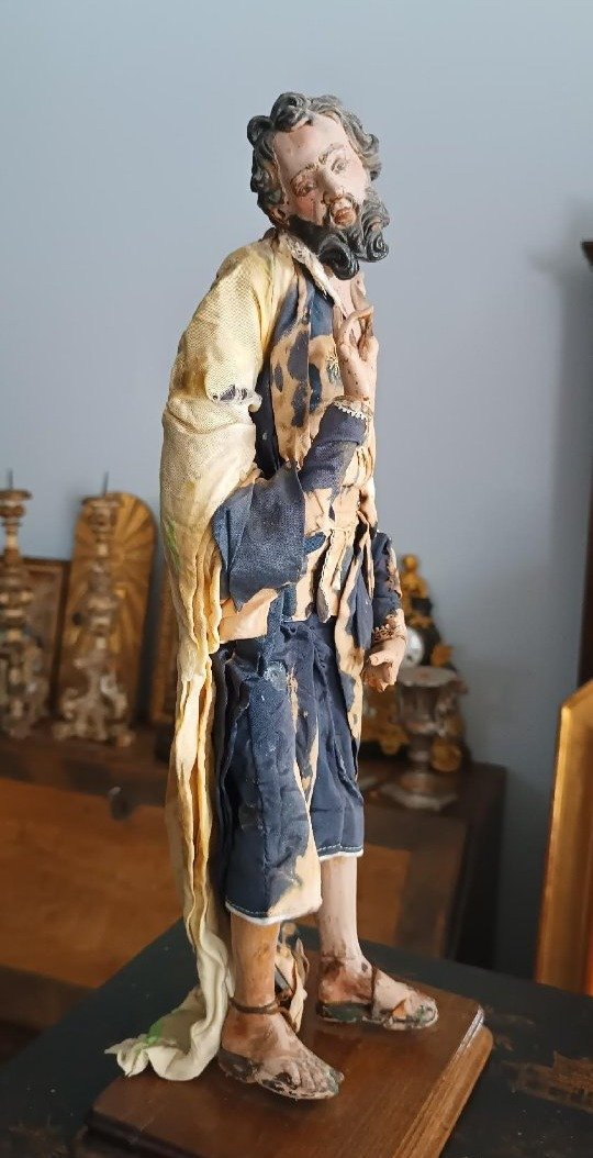 18th–19th-century Sculpture From Naples - Nativity Scene - Saint Joseph-photo-3