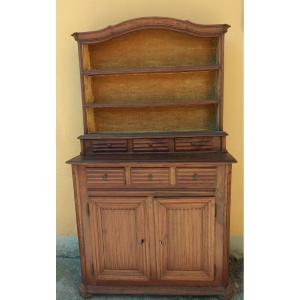 Ancient Sideboard With Cherry Wood Riser Eighteenth Century Piedmont