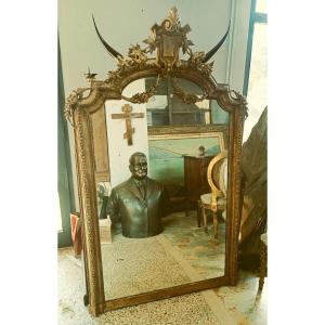 Large 19th Century Gilded Wood Mirror