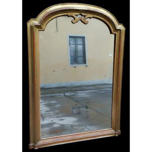 Large Wooden Mirror And Pure Gold Golden Paint, Period 800,