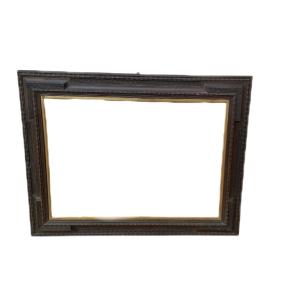 Large Guilloché Wooden Frame In Renaissance Style, Ancient Napoleon III Period, Late 19th Century,