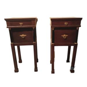 Pair Of Second Empire 19th Century Bedside Tables