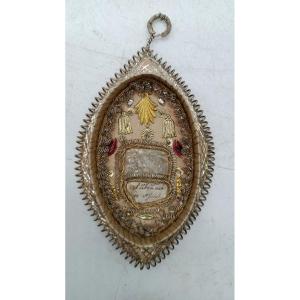 EX VOTO RELIQUE SAINT FRANCO PAR ASSERGI FINEMENT DÉCORÉ