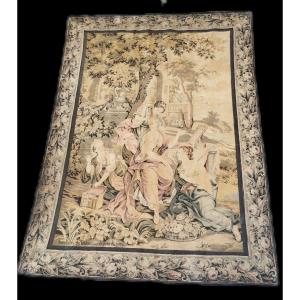 Large Antique French Tapestry From The Early 1900s,