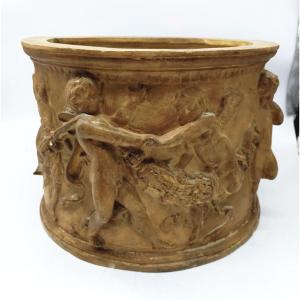 Large Majolica Vase, Dini & Cellai, Signa 1900