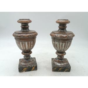 Pair Of Candlestick Palm Holders, Early 19th Century Tuscany