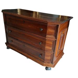 Commode Antique En Noyer, Italie, XVIIe Siècle
