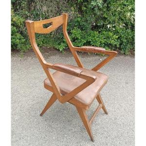 Chaise De Bureau Avec Accoudoirs Des Années 50, Europe Du Nord, Design