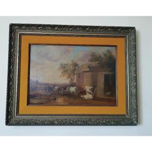 Oil On Canvas English School Of The 19th Century