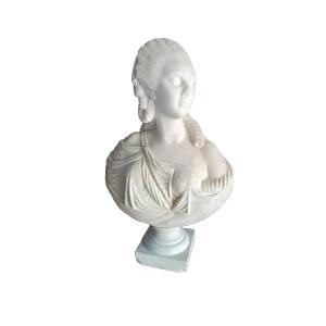 sculpture buste en marbre Madame du Barry 19e siècle école italienne