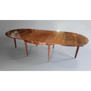 Large Oval Table Extendable Up To 3 Metres, Beautiful Solid Walnut
