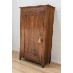 Petite armoire ancienne en noyer massif, armoire du XIXe siècle