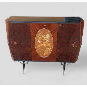 1950s Sideboard Bar Cabinet Attributed To Paolo Buffa