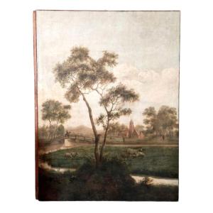 Large Oil Painting On Canvas 2 M X 1.50 M - Animated Landscape - Charles Louis Verboeckhoven