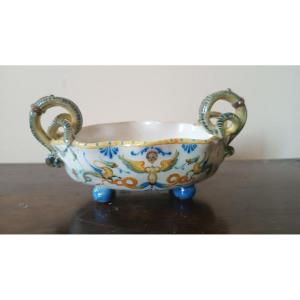 Centre de table ancien en faïence du XVIIIe siècle