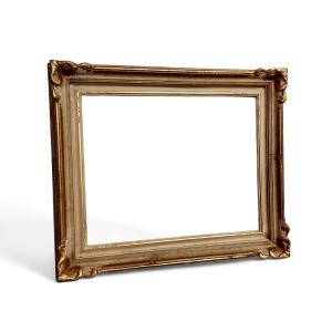 Lacquered And Gilded Wooden Frame From The Early 1900s, Italian