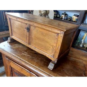 Small Wooden Box Chest 17th Century Tuscan