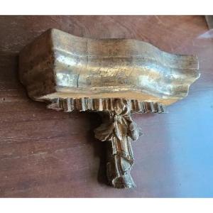 Antique Gilded Wooden Frieze, Corbel, Shelf