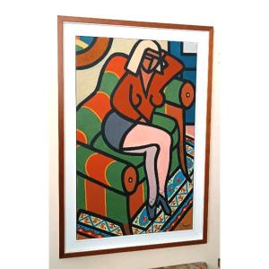 Peinture à l'huile sur toile Franco Prayer (1924) toile 80x60