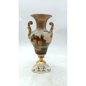 Vase en porcelaine Louis-Philippe, milieu du XIXe siècle, Vieux Paris h.31 cm