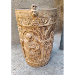Liturgical Terracotta Bowl From Signa, Early 1900s