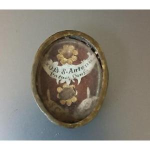 Ancienne double relique de saint Antoine de Padoue et de sainte Catherine de Ricci
