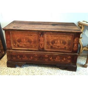 18th-century Inlaid Wedding Chest, Southern Italy