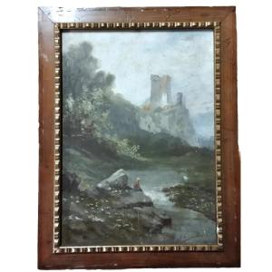 Early 20th-century Painting, Oil On Cardboard, Italy, C. De Consoli