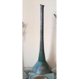 Antique Hunting Megaphone With A Noble Coat Of Arms