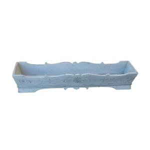 Painted Wooden Plant Stand, Shaped And Engraved In The Antique Art Nouveau Style