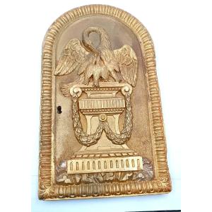 Tabernacle Portal And Ciborium, Made Of Gilded Wood With A Pelican, Late 18th Century
