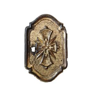 Antique Tabernacle Door Made Of Gilded And Carved Wood, 17th Century, Italy-