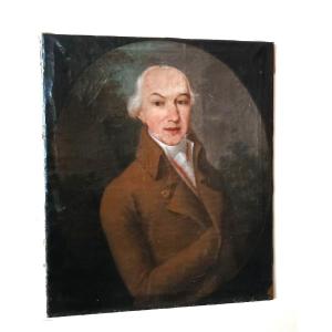 Portrait ancien d'un gentilhomme datant de la fin du XVIIIe siècle