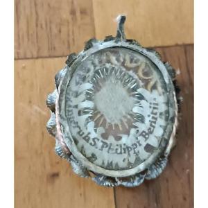 Relique antique en argent de saint Philippe Benizzi
