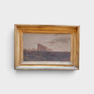 Peinture à l'huile sur bois Ettore Cumbo Borgia 1872